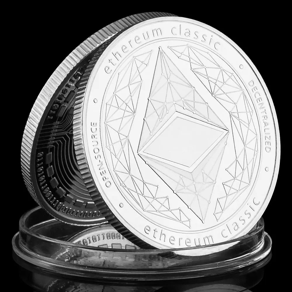 Ethereum Classic Souvenir Coin Physical Cryptocurrency Coin Golden Plated Gift Commemorative Coin Collection Art Ethereum Coin 1393-Chinese Style Finds™