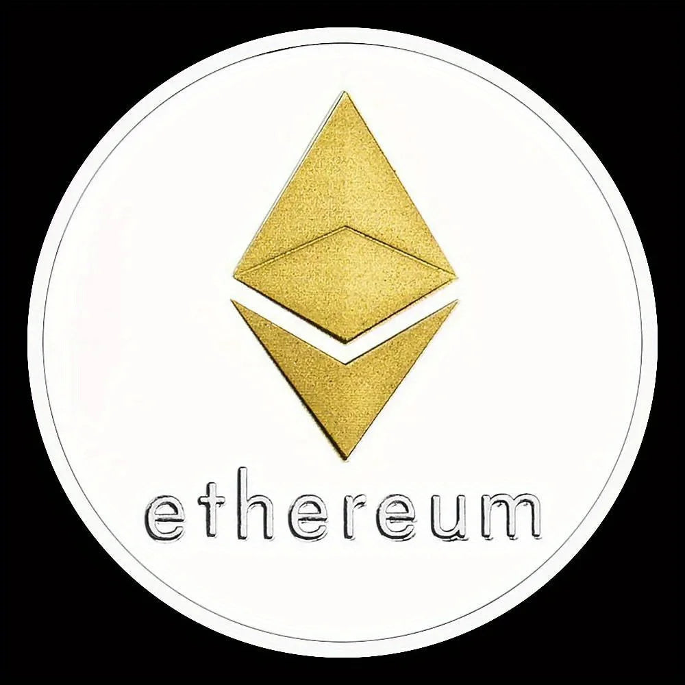 Ethereum Coin Souvenir Commemorative Silvery Plated Collectibles Coin Challenge Coin ETH Physical Cryptocurrency Crypto Coin 1395-Chinese Style Finds™