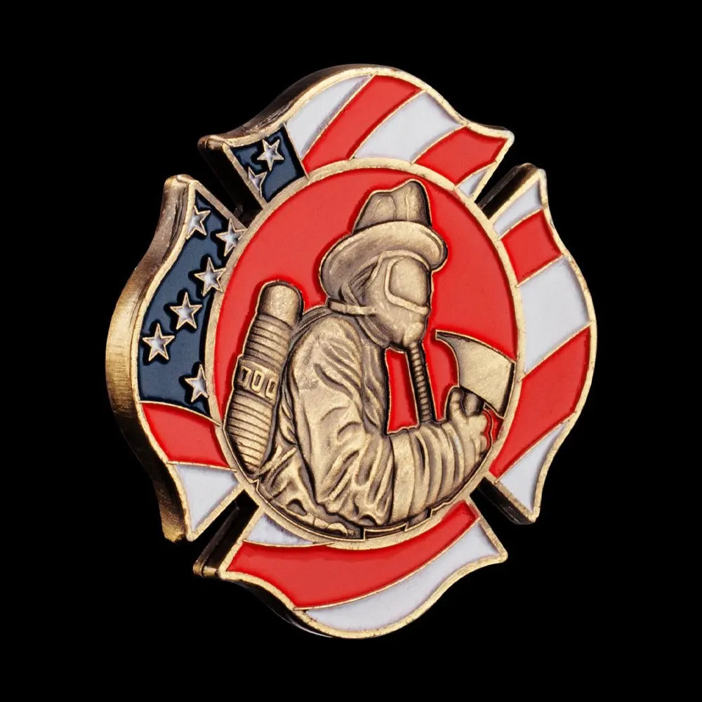 Fire Fighter City Rescue Souvenir Collection Art Guardian Fighters Challenge Coin Honor Coin Copper Plated Commemorative Coin 1537-Chinese Style Finds™