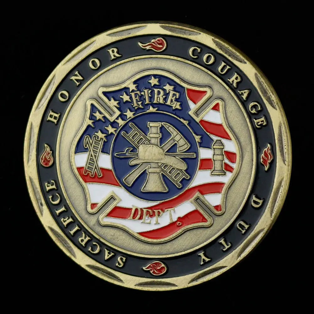 Fire Fighter Coin Collection Art City Rescue Challenge Duty and Honor Coin US Fire Dept Commemorative Coin Collectible Gift Coin 1468-Chinese Style Finds™