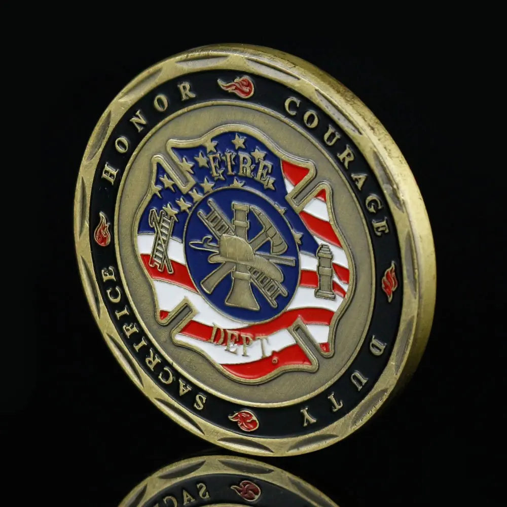 Fire Fighter Coin Collection Art City Rescue Challenge Duty and Honor Coin US Fire Dept Commemorative Coin Collectible Gift Coin 1468-Chinese Style Finds™