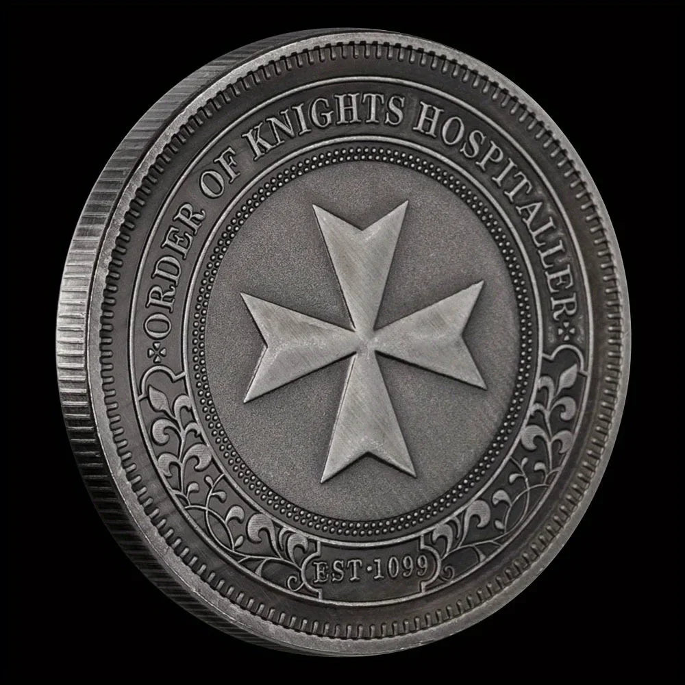 Free Mason Commemorative Coin Order of The Knights Hospitaller Bronze Plated Coin Collectible Gift Challenge Coin 1355-Chinese Style Finds™