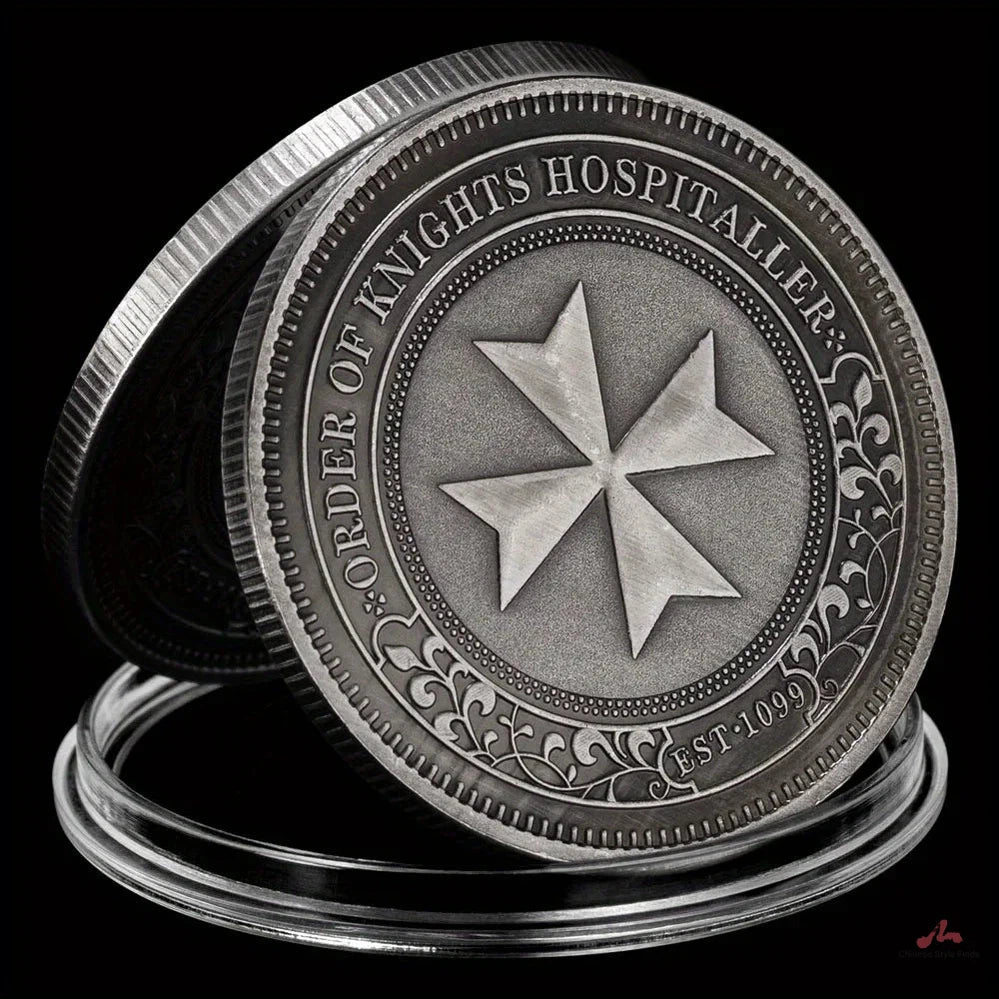 Free Mason Commemorative Coin Order of The Knights Hospitaller Bronze Plated Coin Collectible Gift Challenge Coin 1355-Chinese Style Finds™