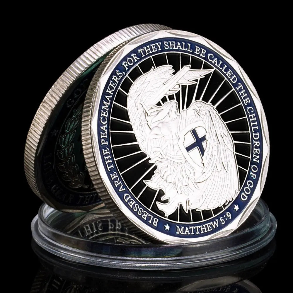 God Bless The Police Souvenir Peacemaker Honor Coin Christ Lord Hear This Prayer Amen Police Coin Matthew Commemorative Coin 1124-Chinese Style Finds™