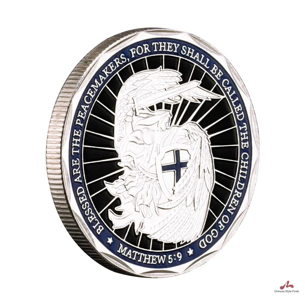 God Bless The Police Souvenir Peacemaker Honor Coin Christ Lord Hear This Prayer Amen Police Coin Matthew Commemorative Coin 1124-Chinese Style Finds™