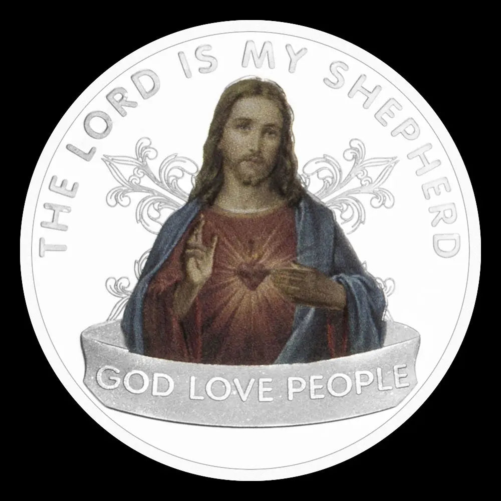 God Love People Christian Commemorative Golden Coins Religion Faith Jesus Painted Badge The Passion of Jesus Souvenirs and Gift Ideas 1104-Chinese Style Finds™