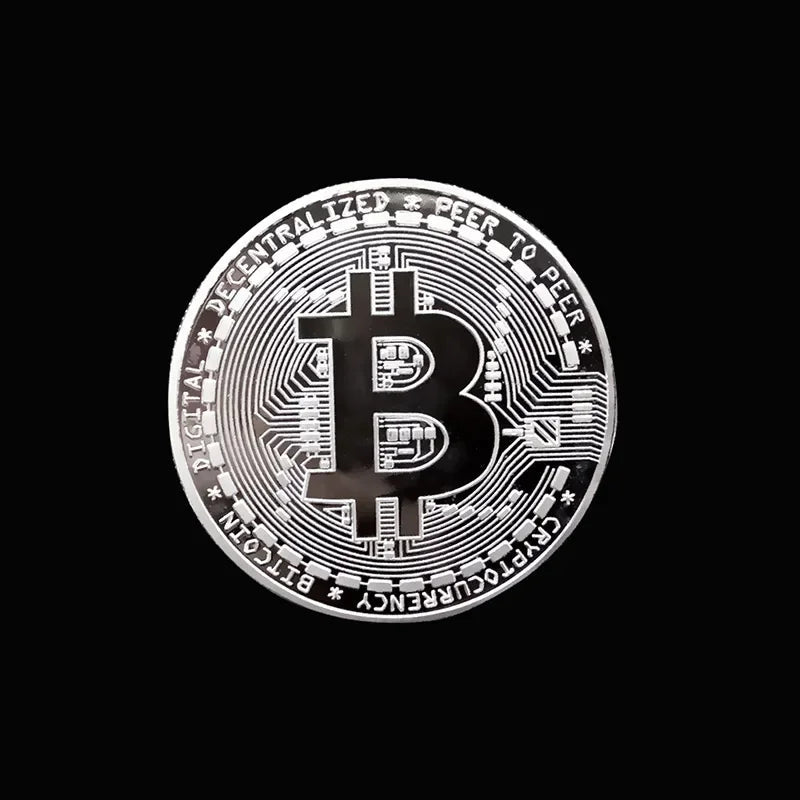 Gold Plated Bitcoin Coin Collectible Bit BTC Metal Coins Art Collection Gift 1000-Chinese Style Finds™