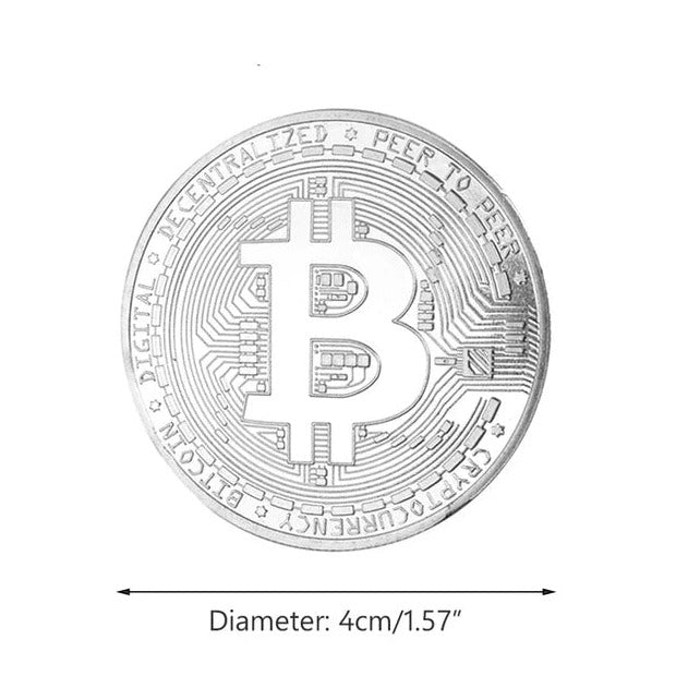 Gold Plated Bitcoin Coin Collectible Bit BTC Metal Coins Art Collection Gift 1000-Chinese Style Finds™