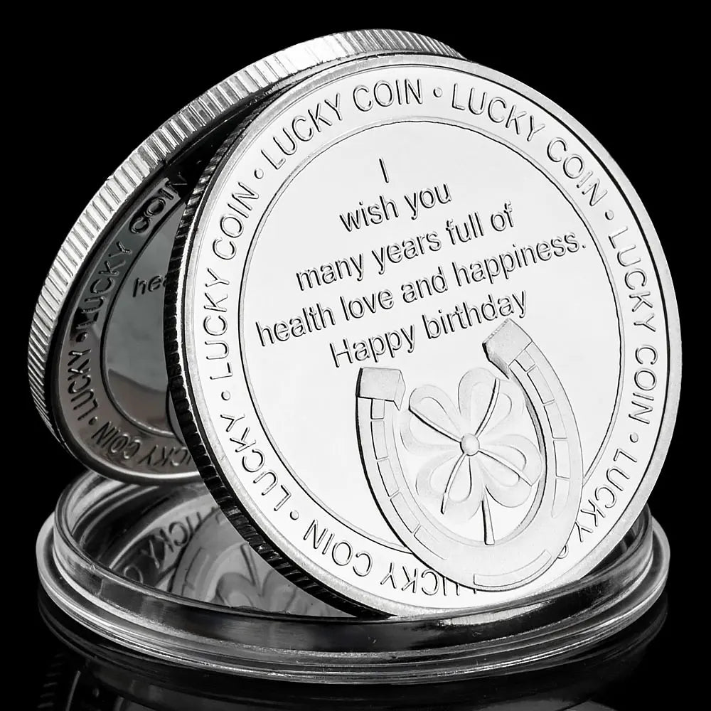 Happy Birthday Lucky Coin Creative Gift Collectible silver Plated Souvenirs Coin Happy Birthday Collection Commemorative Coin 1627-Chinese Style Finds™