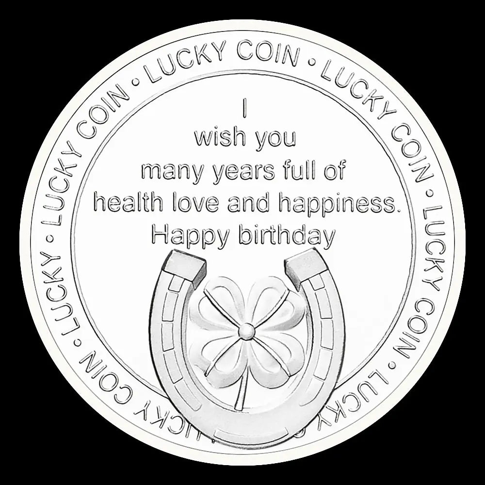 Happy Birthday Lucky Coin Creative Gift Collectible silver Plated Souvenirs Coin Happy Birthday Collection Commemorative Coin 1627-Chinese Style Finds™