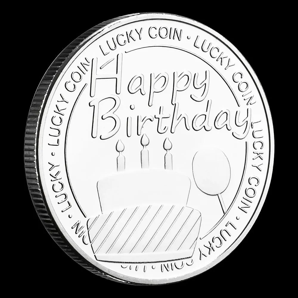 Happy Birthday Lucky Coin Creative Gift Collectible silver Plated Souvenirs Coin Happy Birthday Collection Commemorative Coin 1627-Chinese Style Finds™