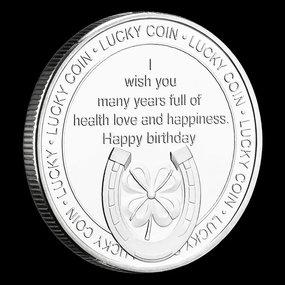 Happy Birthday Lucky Coin Creative Gift Collectible silver Plated Souvenirs Coin Happy Birthday Collection Commemorative Coin 1627-Chinese Style Finds™