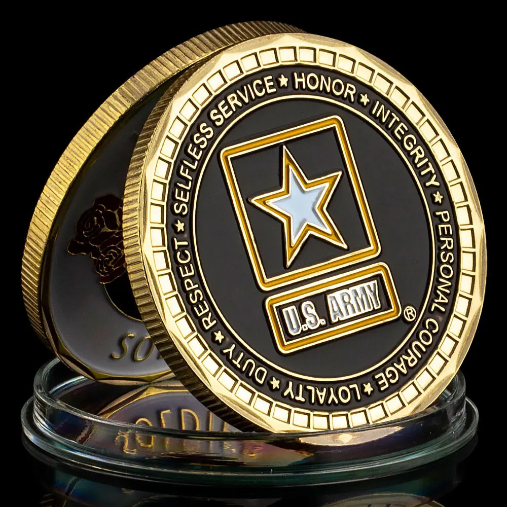 I Love My Soldier 1 Pcs Military Challenge Coin Best Gift Ideas for Soldiers Golden Plated Souvenir Gift Commemorative Coin 1481-Chinese Style Finds™