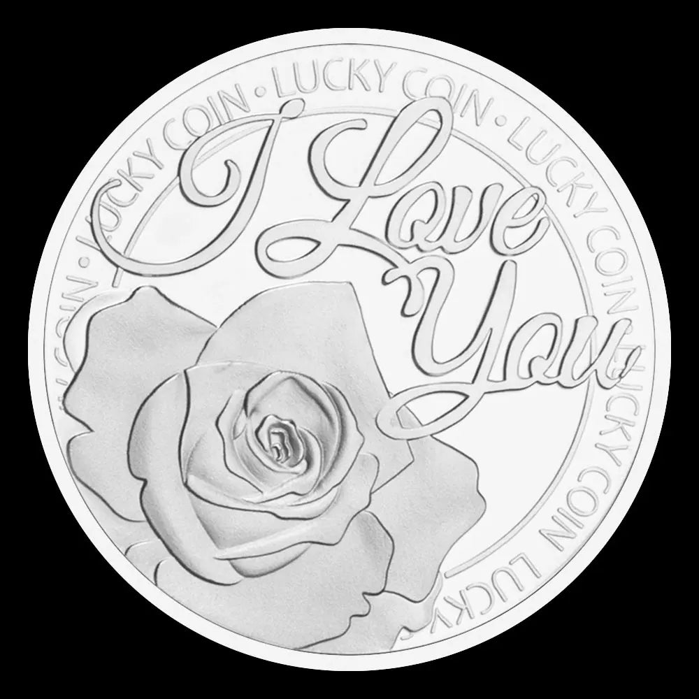 I Love You Lucky Coin Creative GiftCollectibleSilvery Golden Plated Souvenir Coin You Are The One I Love Commemorative Coin Gift 1479-Chinese Style Finds™