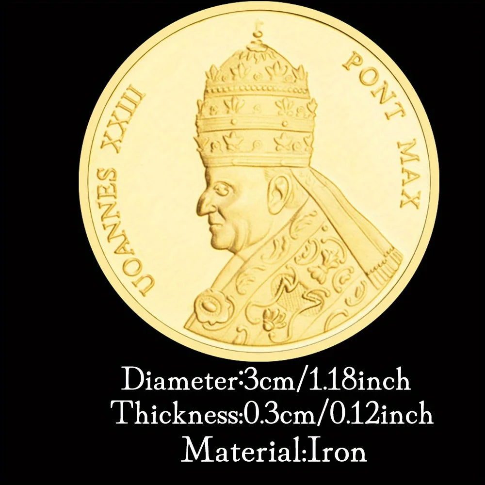 Italian Pope Saint John XXIII Collectible Golden Plated Souvenir Coin Collection Gift Commemorative Coin 1327-Chinese Style Finds™