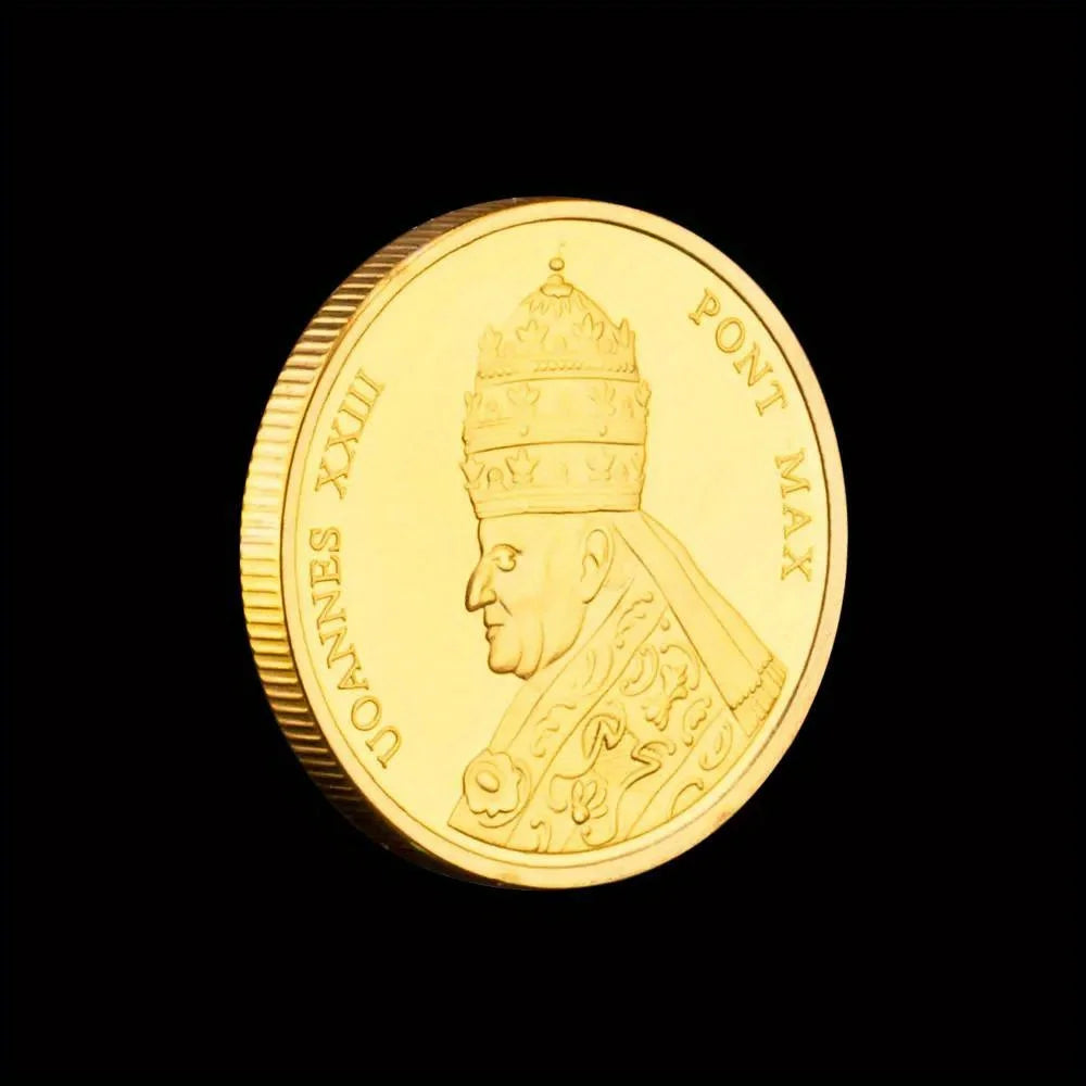 Italian Pope Saint John XXIII Collectible Golden Plated Souvenir Coin Collection Gift Commemorative Coin 1327-Chinese Style Finds™