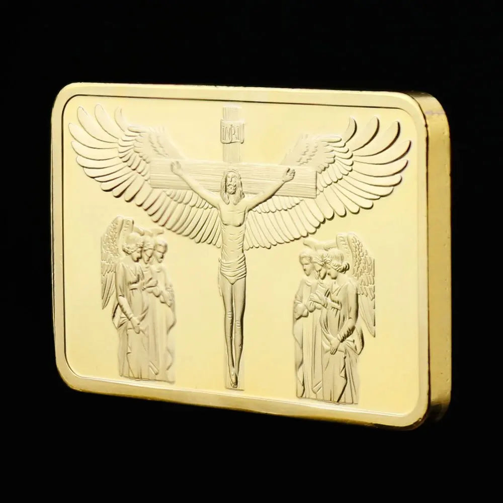 Jesus Bar MadonnaCllection Art Christianity Stations of The Cross Commemorative CoinCollectible Gift Souvenir Golden Plated Coin 1648-Chinese Style Finds™