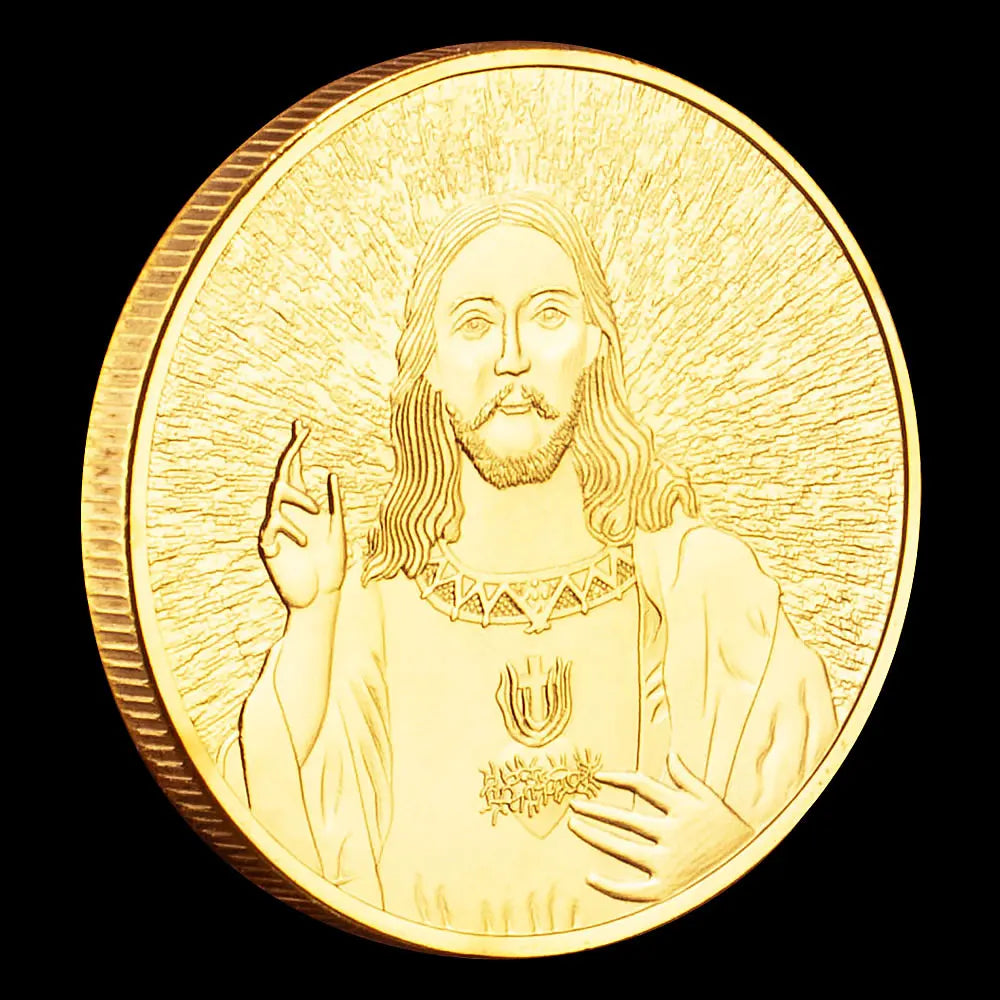 Jesus Souvenir Coin Collectible Gift Last Supper Commemorative Coin Golden Plated Collection Casting Christianity Cllection Art 1407-Chinese Style Finds™