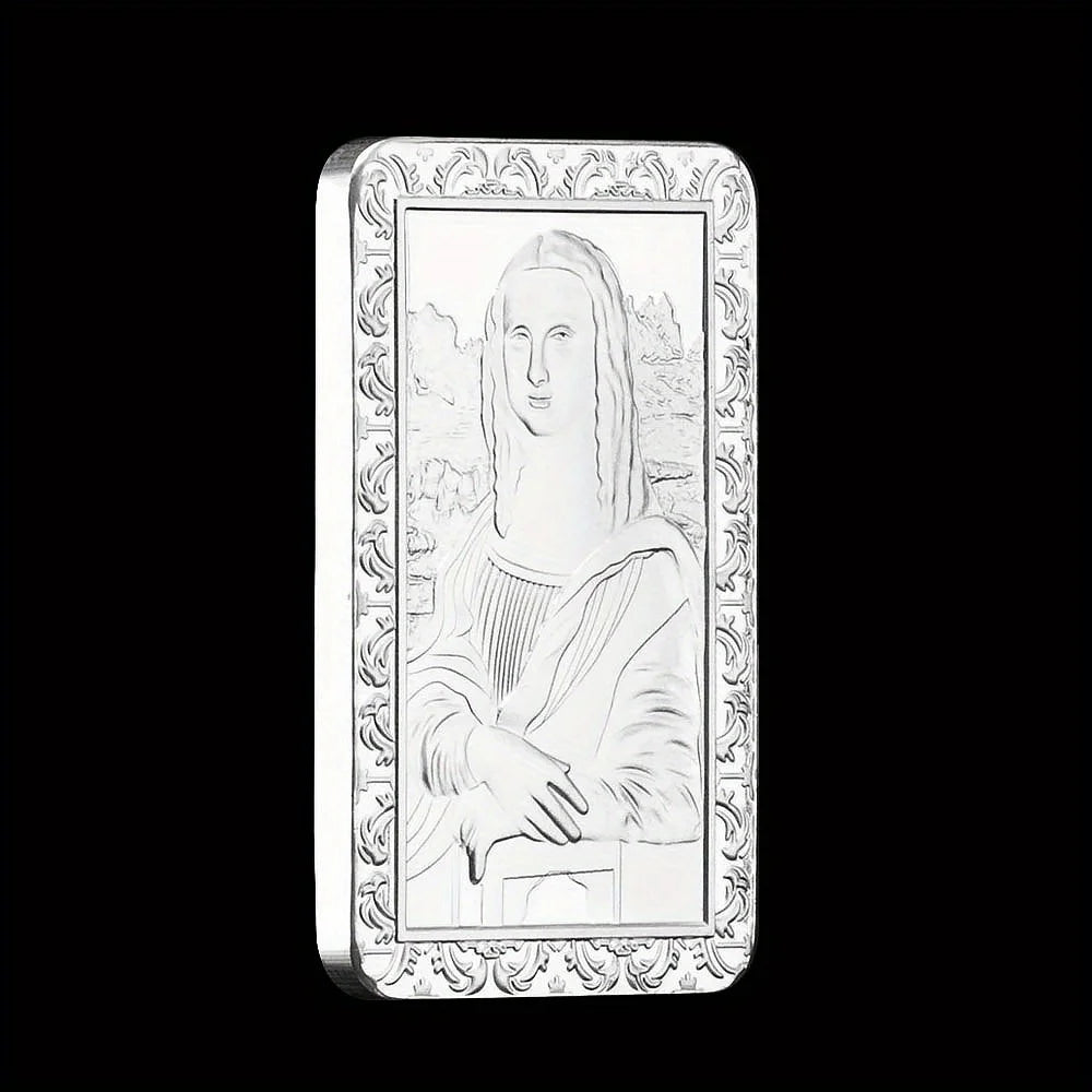 Leonardo Da Vinci Collectible Silvery Plated Souvenir Mona Lisa Smile Basso Relievo Collection Gift Commemorative Coin 1655-Chinese Style Finds™