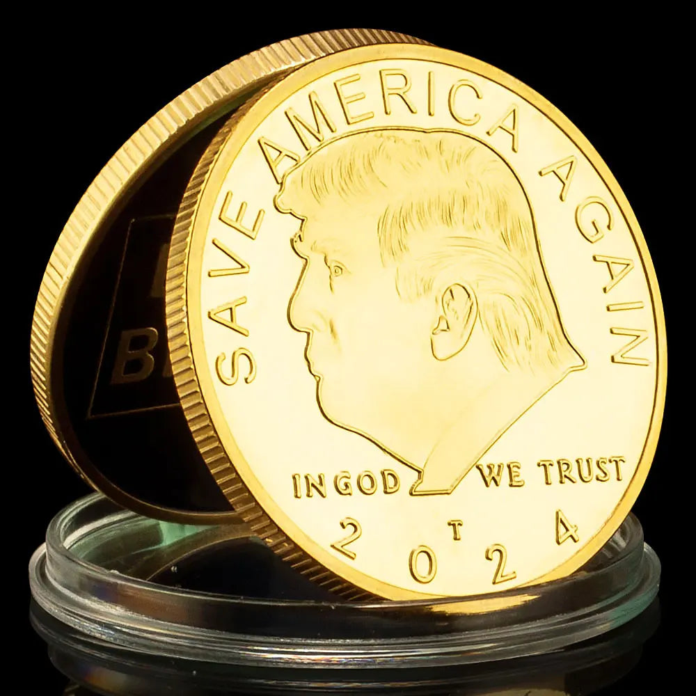 Lets Go Brandon Golden Coin FJB US President Souvenirs Trump Supporters Save AmericaAgainCommemorative Coin Patriotic Collection 1531-Chinese Style Finds™