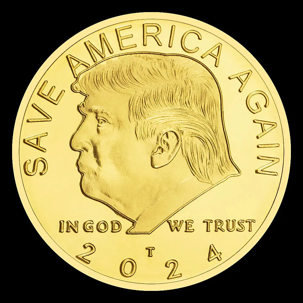 Lets Go Brandon Golden Coin FJB US President Souvenirs Trump Supporters Save AmericaAgainCommemorative Coin Patriotic Collection 1531-Chinese Style Finds™