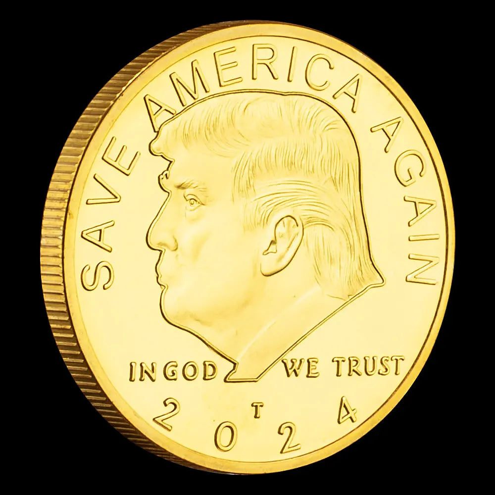 Lets Go Brandon Golden Coin FJB US President Souvenirs Trump Supporters Save AmericaAgainCommemorative Coin Patriotic Collection 1531-Chinese Style Finds™