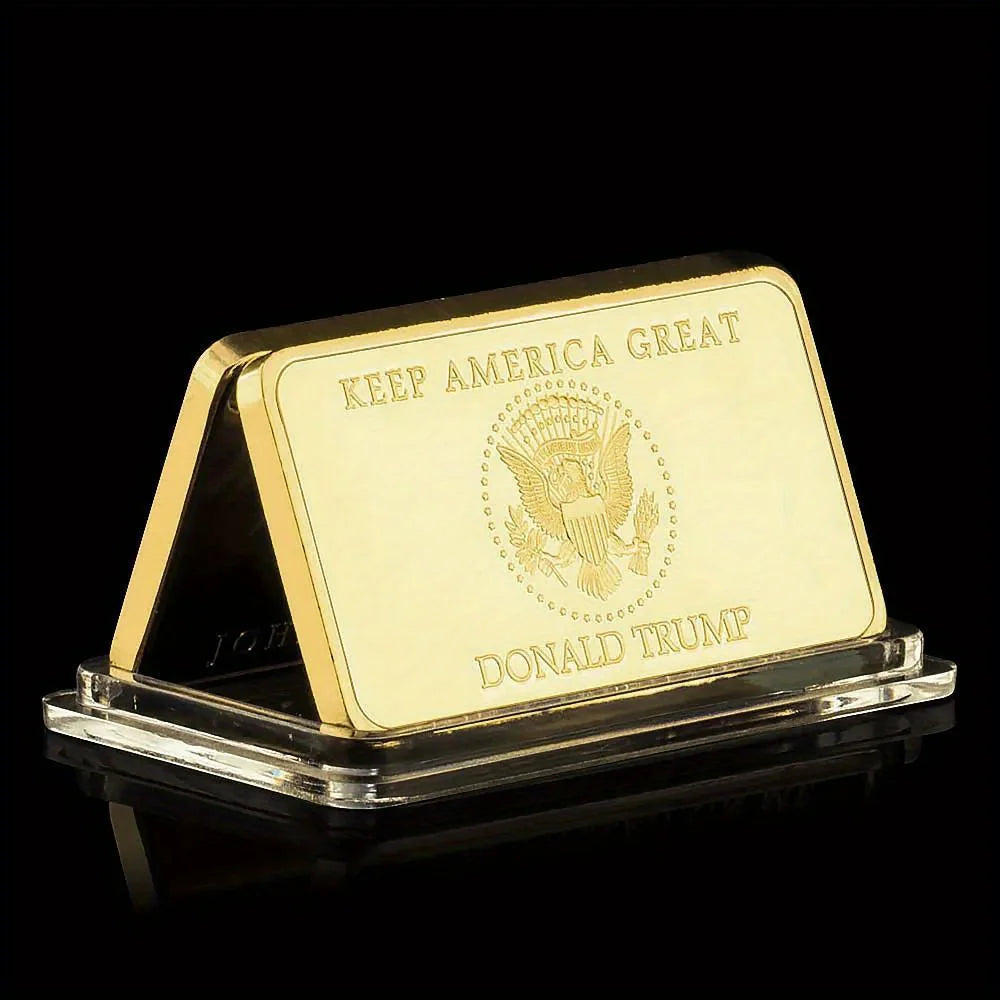 Liberty Plated Bar for Collection Donald Trump Keep America Great Bald Eagle Commemorative Coin Collectible In Goden We Trust 1234-Chinese Style Finds™