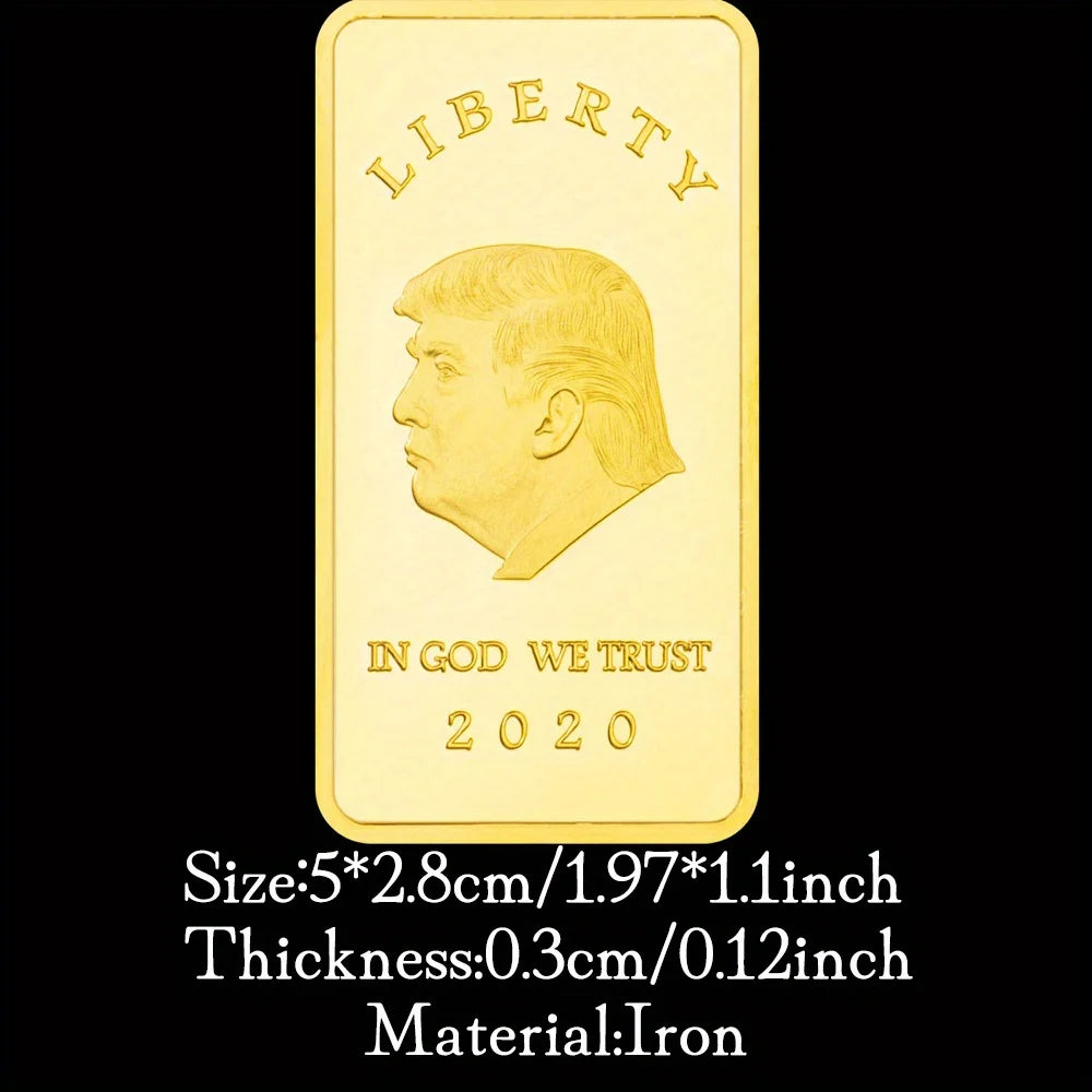 Liberty Plated Bar for Collection Donald Trump Keep America Great Bald Eagle Commemorative Coin Collectible In Goden We Trust 1234-Chinese Style Finds™