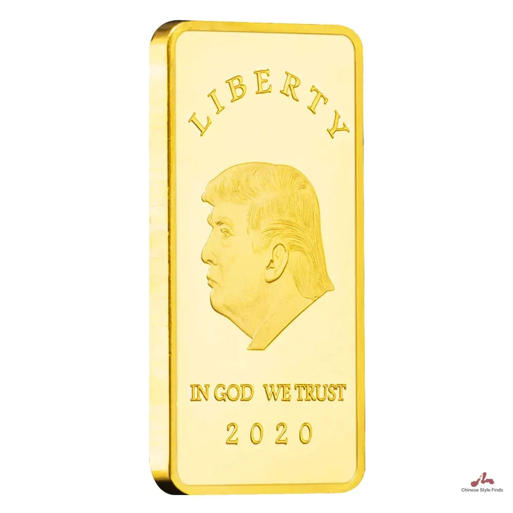 Liberty Plated Bar for Collection Donald Trump Keep America Great Bald Eagle Commemorative Coin Collectible In Goden We Trust 1234-Chinese Style Finds™