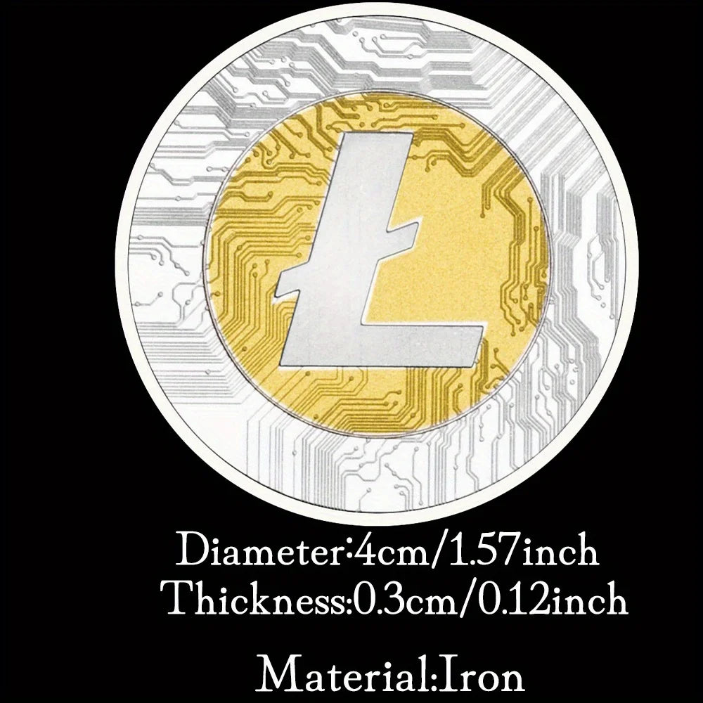 Litecoin Collectible Cryptocurrency Souvenir Silvery Plated Coin Physical Crypto Collection Commemorative Coin 1332-Chinese Style Finds™