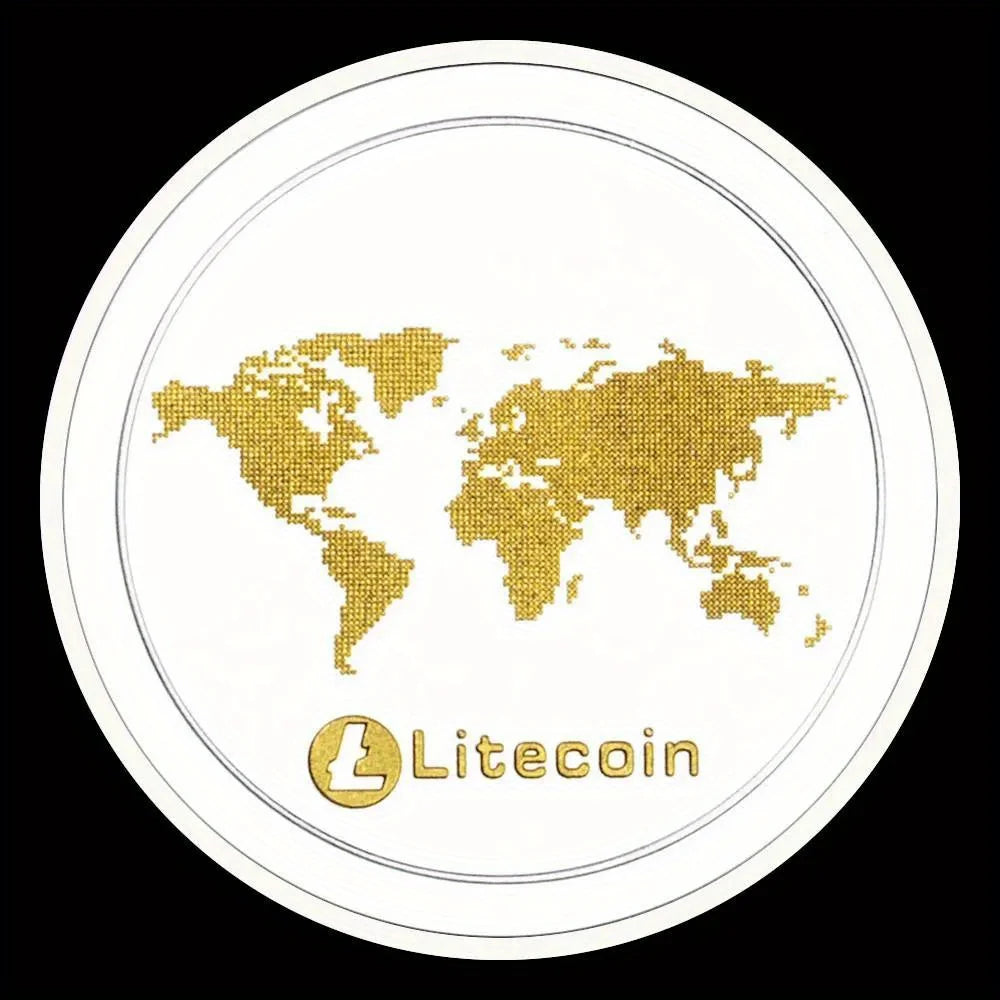 Litecoin Collectible Cryptocurrency Souvenir Silvery Plated Coin Physical Crypto Collection Commemorative Coin 1332-Chinese Style Finds™