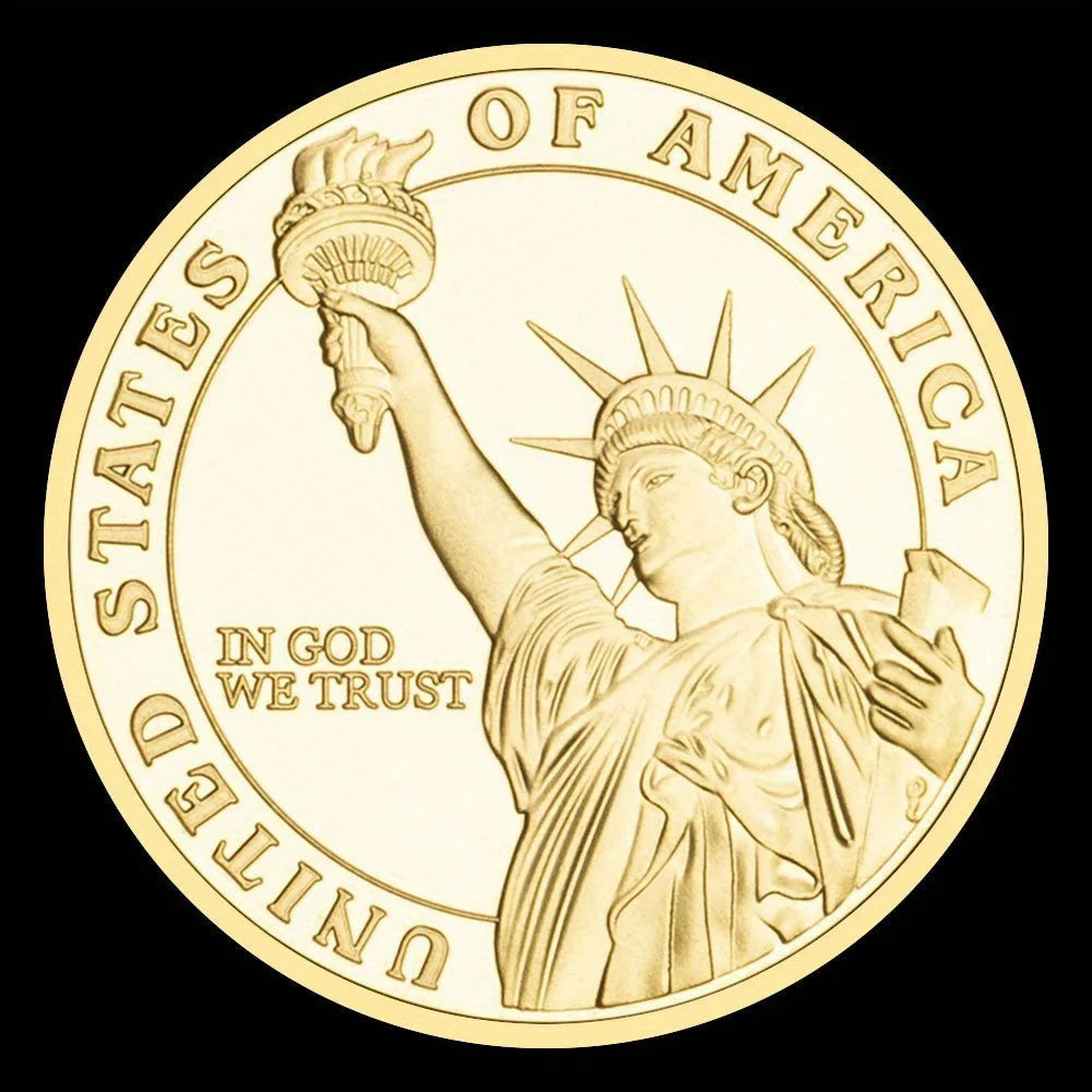 Medal of Honor Coin In God We Trust USA Liberty Cllection Sourvenir Statue of Liberty Golden Plated Commemorative Coin 1362-Chinese Style Finds™