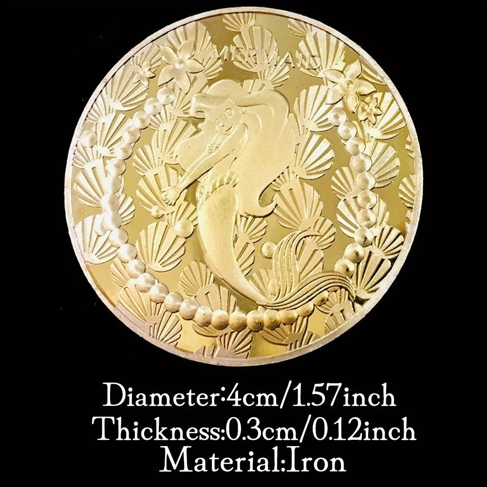 Mermaid Gift From The Tooth Fairy Collectible Golden Plated Souvenir Coin Collection Art Commemorative Coin 1550-Chinese Style Finds™