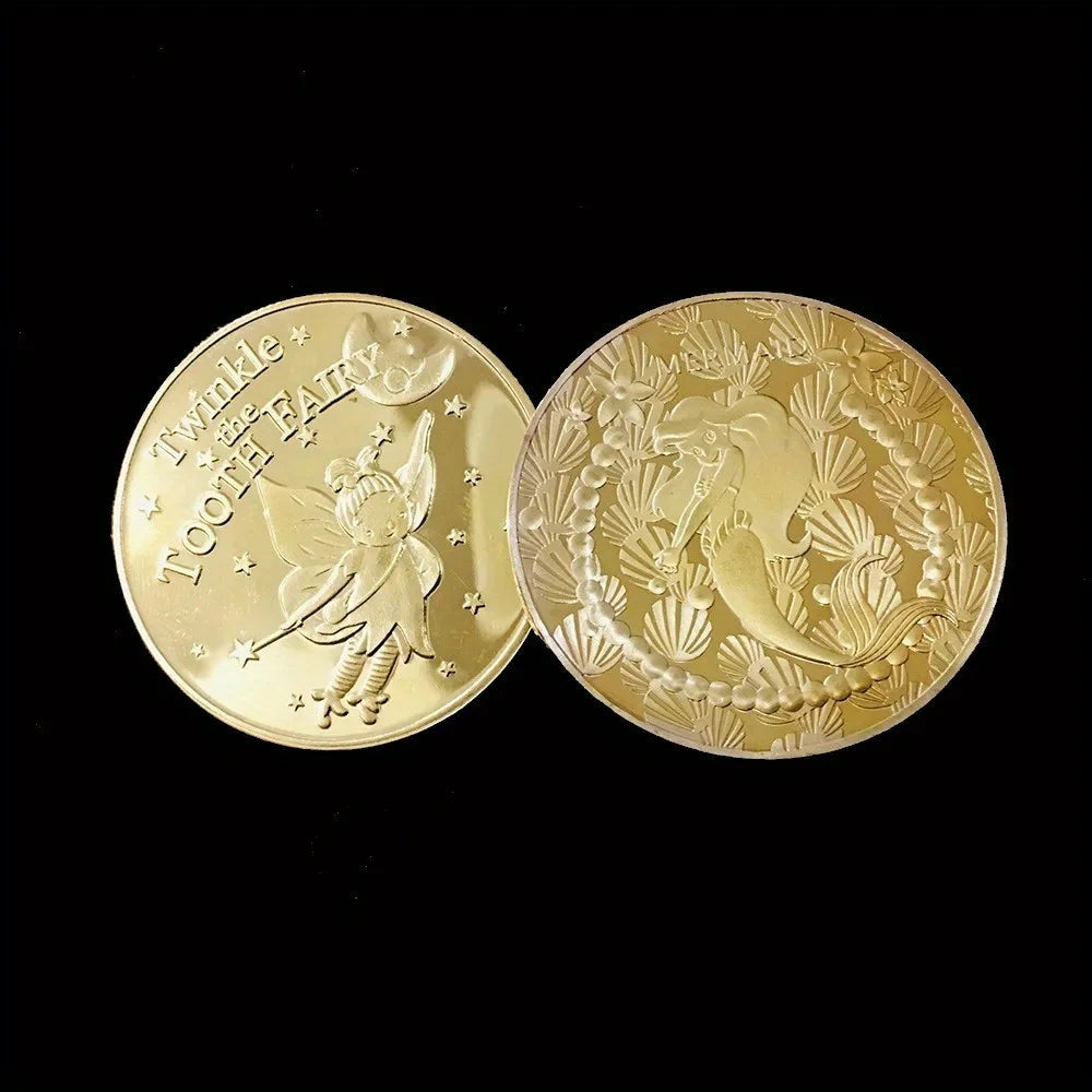 Mermaid Gift From The Tooth Fairy Collectible Golden Plated Souvenir Coin Collection Art Commemorative Coin 1550-Chinese Style Finds™