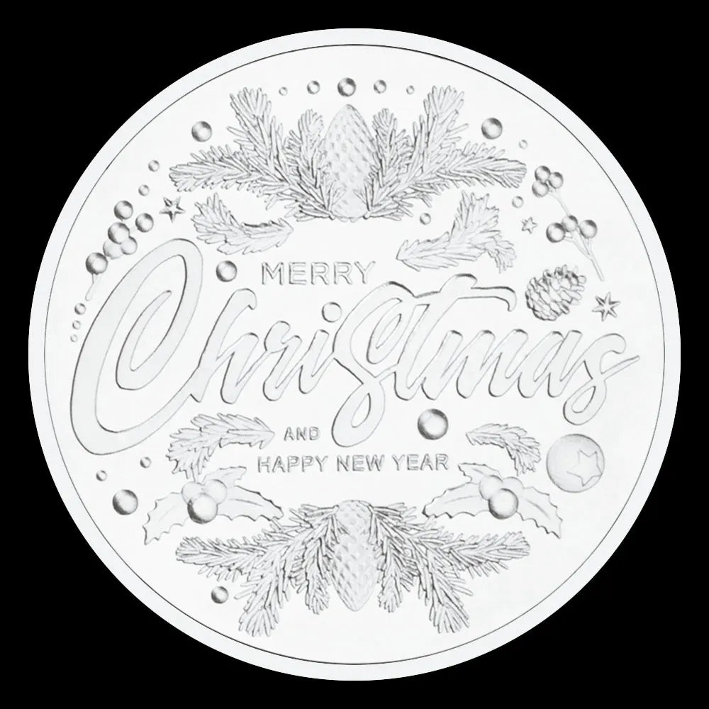 Merry Christmas Commemorative Coin Silvery Plated Spivenirs and Gift Ideas for Christmas Home Decorations 1442-Chinese Style Finds™