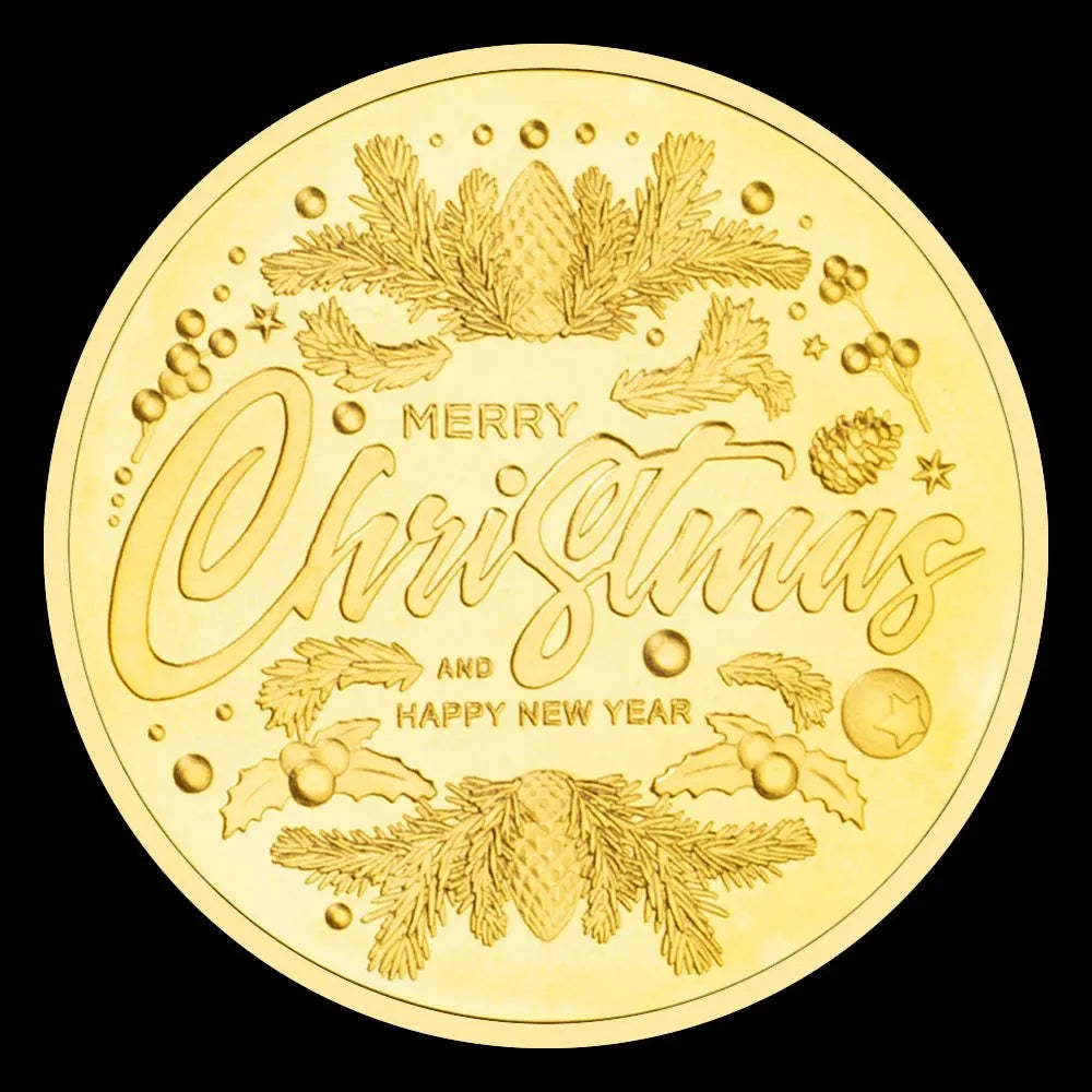 Merry Christmas Commemorative Coin Souvenirs and Gift Ideas for Christmas Santa Claus Wishing Coin Home Decorations 1217-Chinese Style Finds™