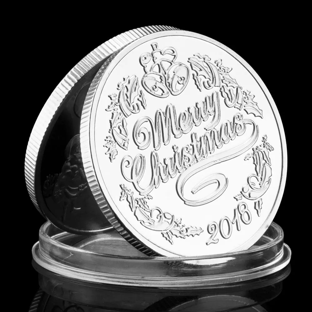 Merry Christmas Decorations Commemorative Golden Silvery Coins Souvenirs and Gift Ideas 1422-Chinese Style Finds™