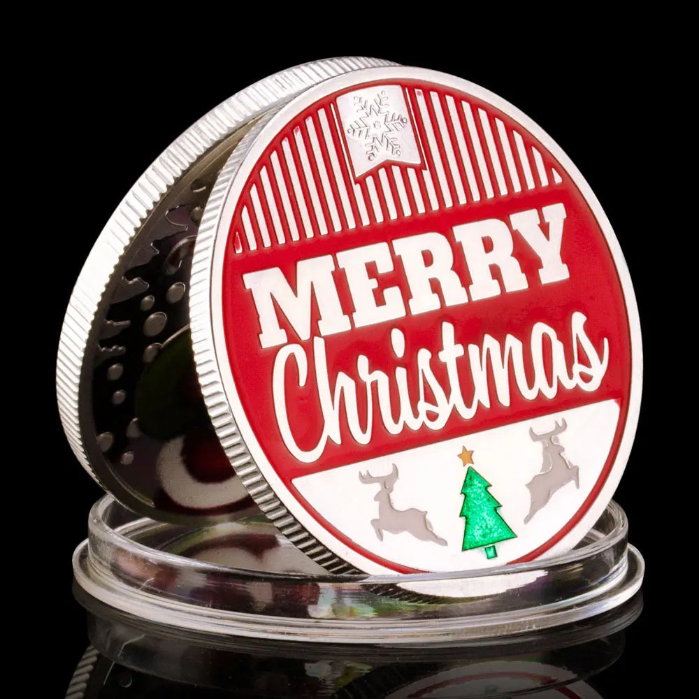 Merry Christmas Decorations Souvenirs and Gift Ideas Commemorative Coin Santa Claus Wishing Coins Christmas Present Gift 1488-Chinese Style Finds™