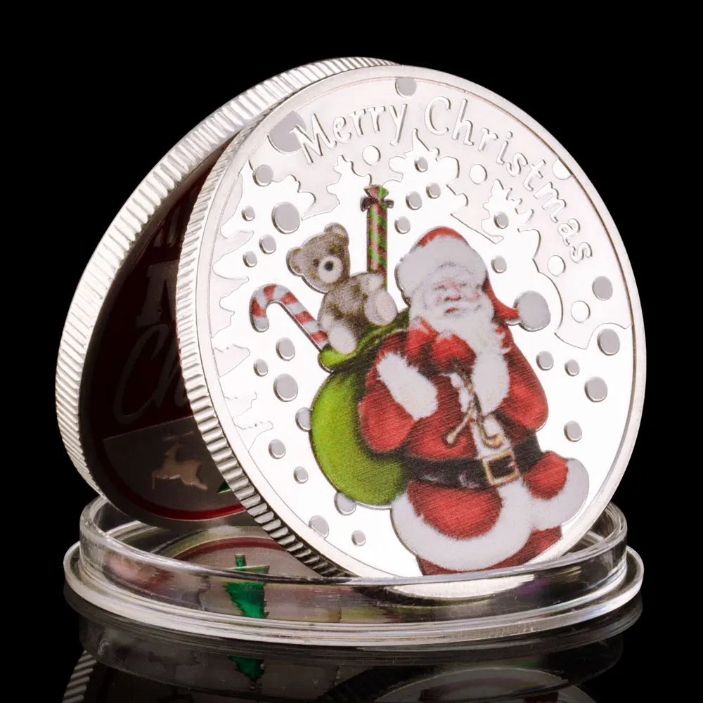 Merry Christmas Decorations Souvenirs and Gift Ideas Commemorative Coin Santa Claus Wishing Coins Christmas Present Gift 1488-Chinese Style Finds™