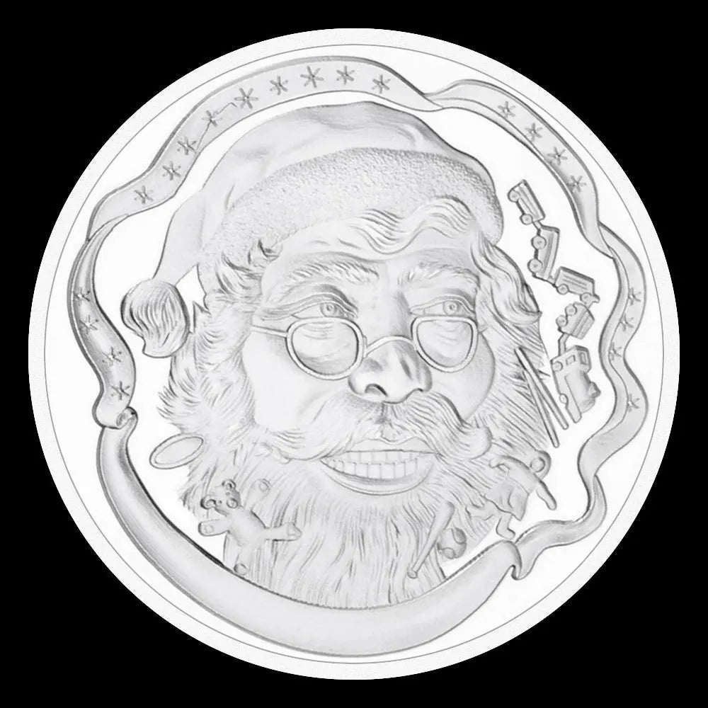 Merry Christmas Santa Claus Commemorative Coin Silvery Plated Souvenirs and Gift for Christmas Home Decorations 1218-Chinese Style Finds™