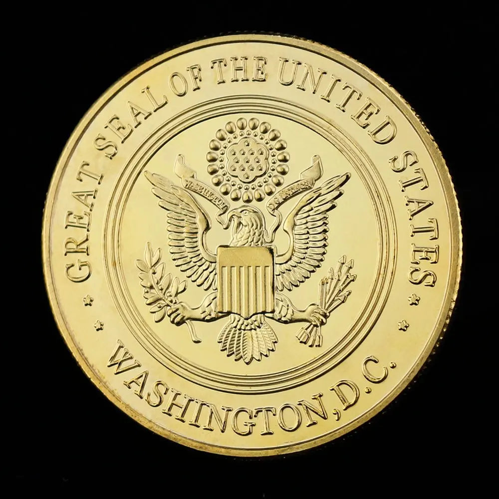 Military Coin Freedom Souvenir Collectible Gift Commemorative Coin Golden Plated Collection Art Great Seal of The US Cold Coin 1699-Chinese Style Finds™