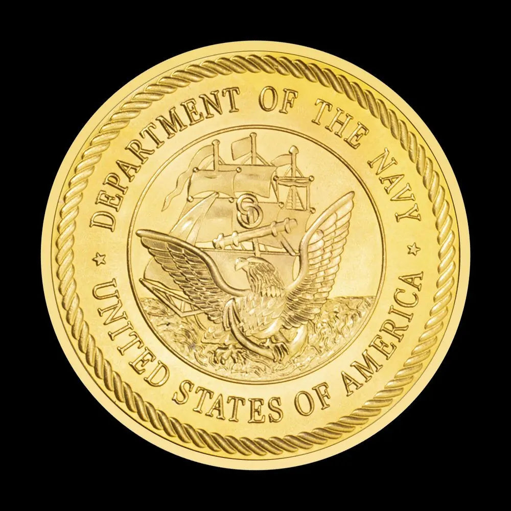 Military Coin Seal Team Souvenir Department of The Navy Collectible Gift Collection Art Golden Plated USA Military Coin 1077-Chinese Style Finds™