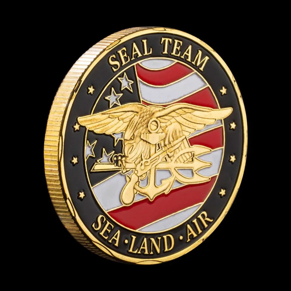 Military Coin Seal Team Souvenir Department of The Navy Collectible Gift Collection Art Golden Plated USA Military Coin 1077-Chinese Style Finds™