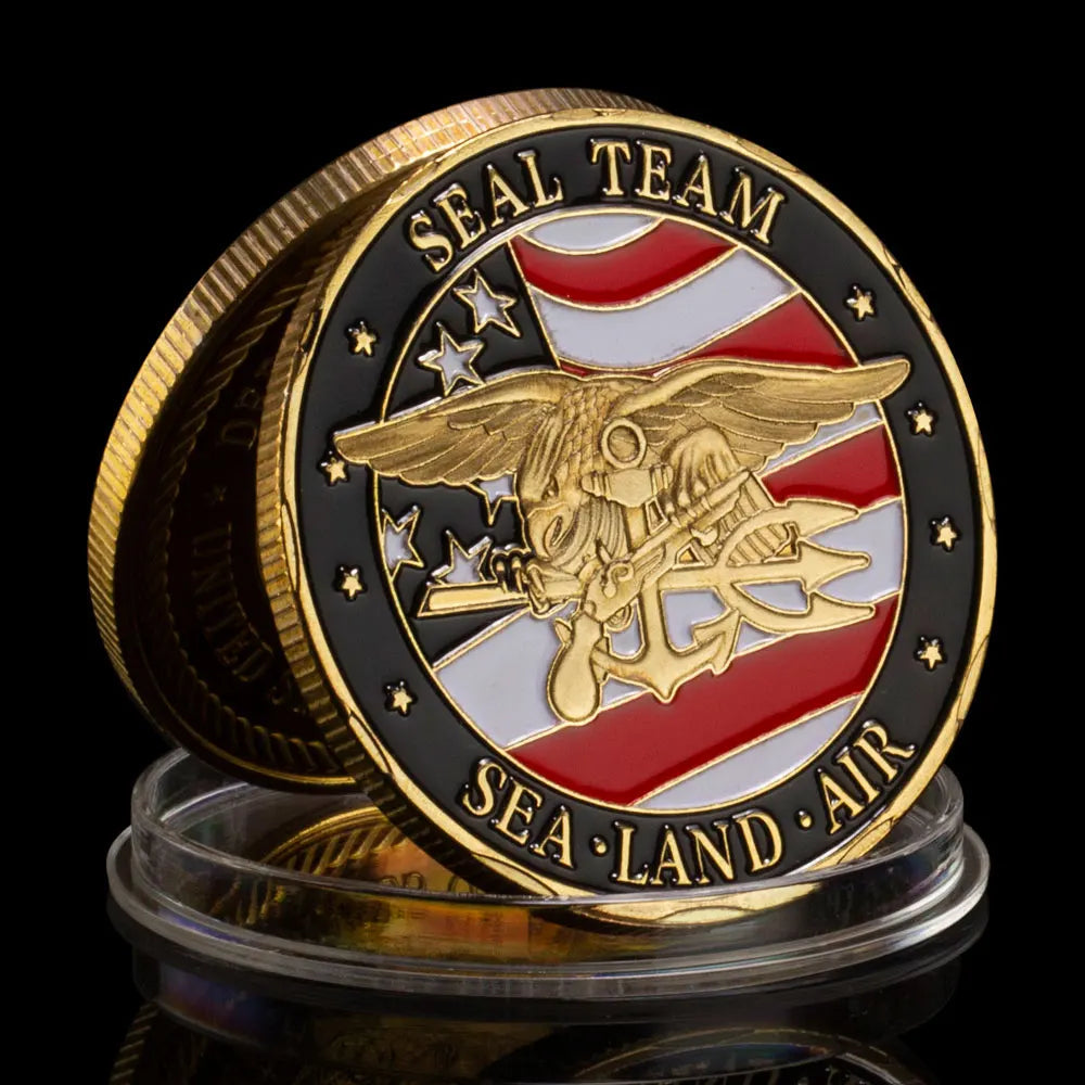 Military Coin Seal Team Souvenir Department of The Navy Collectible Gift Collection Art Golden Plated USA Military Coin 1077-Chinese Style Finds™