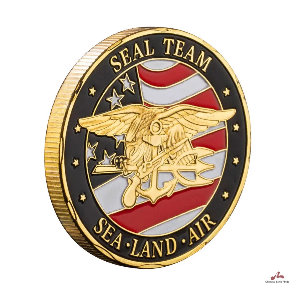 Military Coin Seal Team Souvenir Department of The Navy Collectible Gift Collection Art Golden Plated USA Military Coin 1077-Chinese Style Finds™