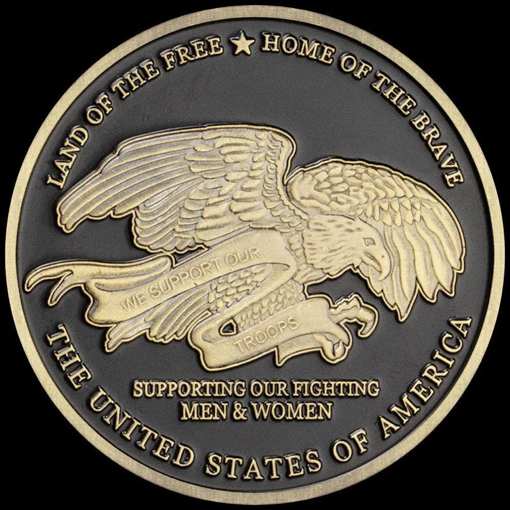 Military Coin USA Land of The Free Home of The Brave Souvenir Collection Art Black Copper Plated 50mm Challenge Coin 1173-Chinese Style Finds™