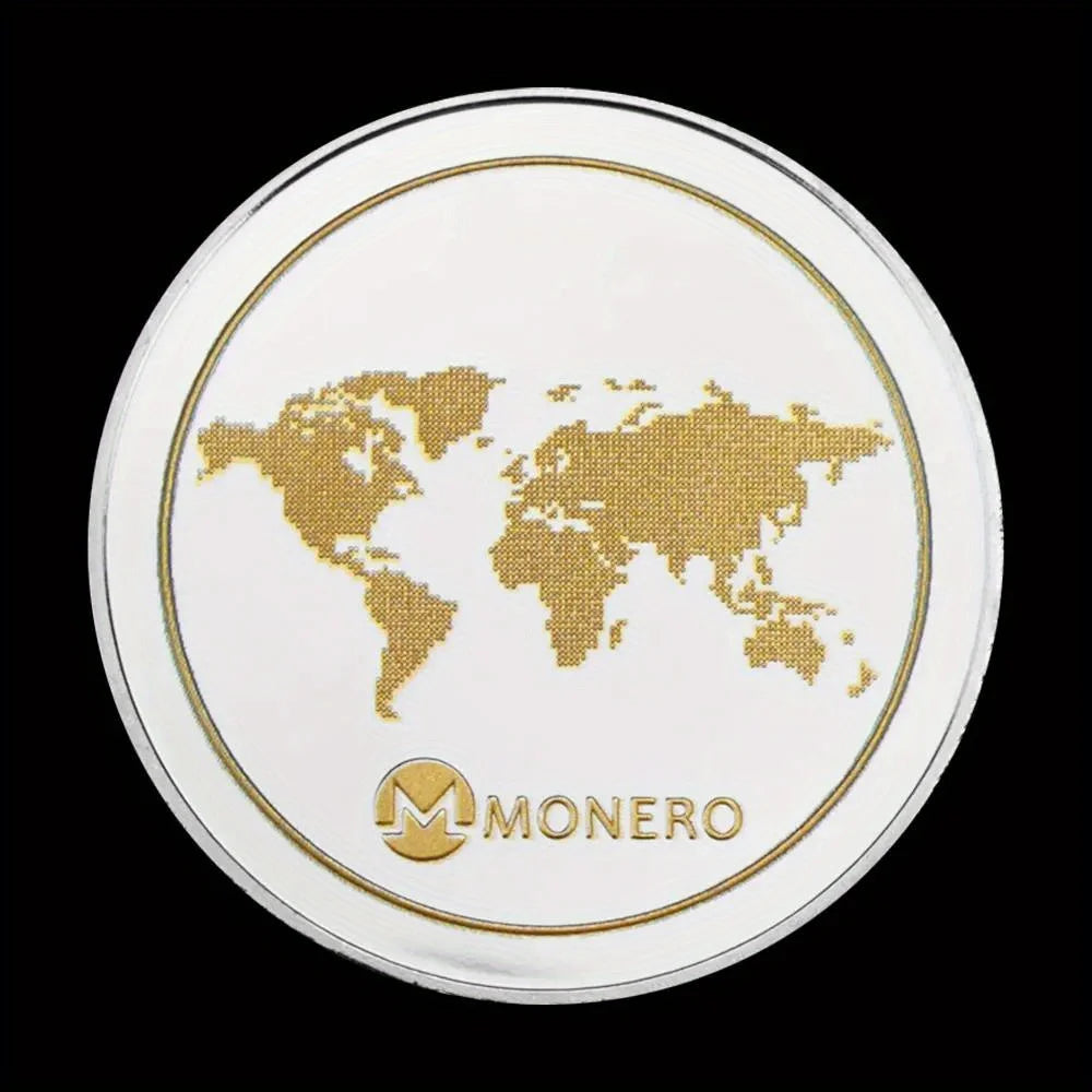 Monero Coin Cryptocurrency Coin Physical Crypto Collectible Gift Silvery Plated Coin Commemorative Coin 1331-Chinese Style Finds™