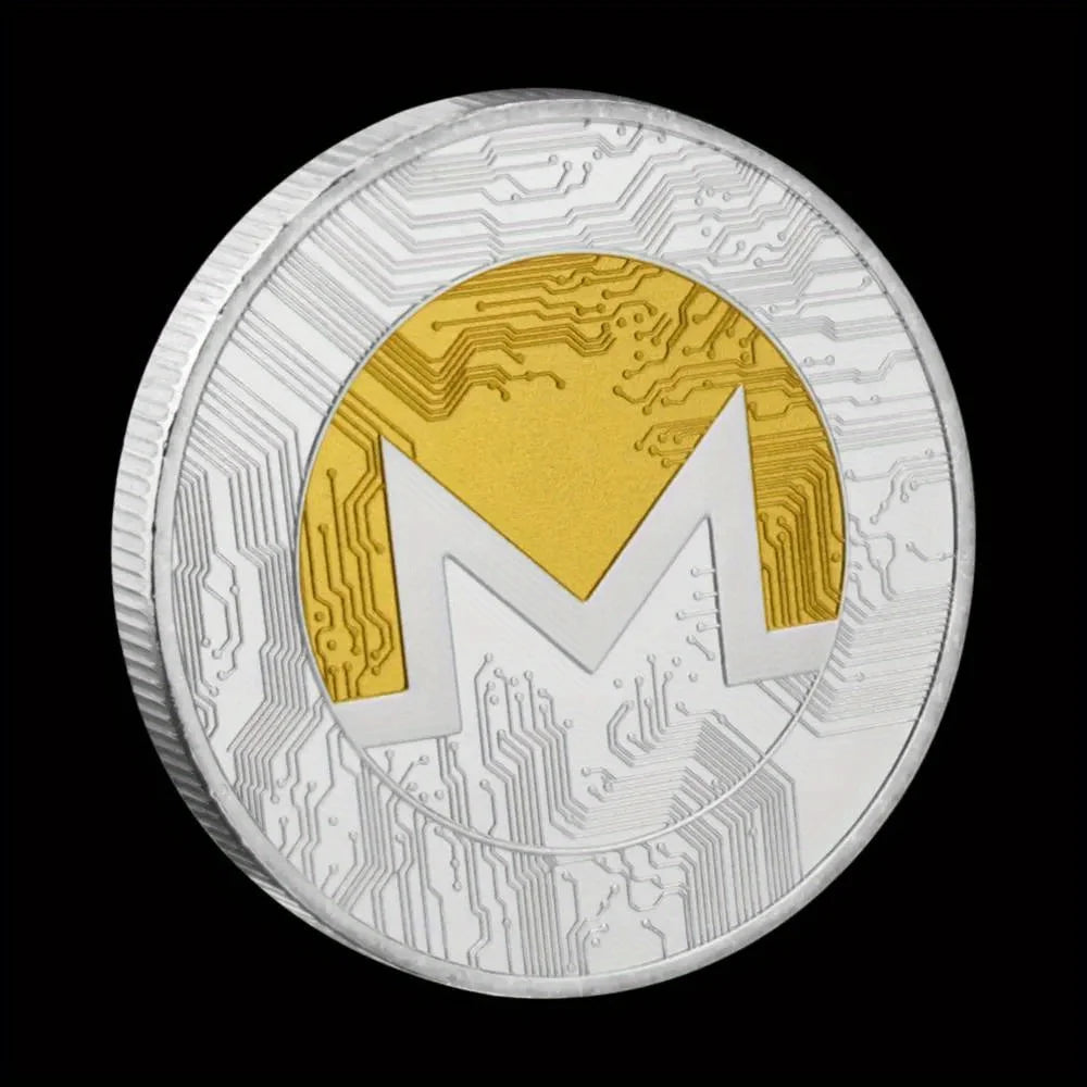 Monero Coin Cryptocurrency Coin Physical Crypto Collectible Gift Silvery Plated Coin Commemorative Coin 1331-Chinese Style Finds™