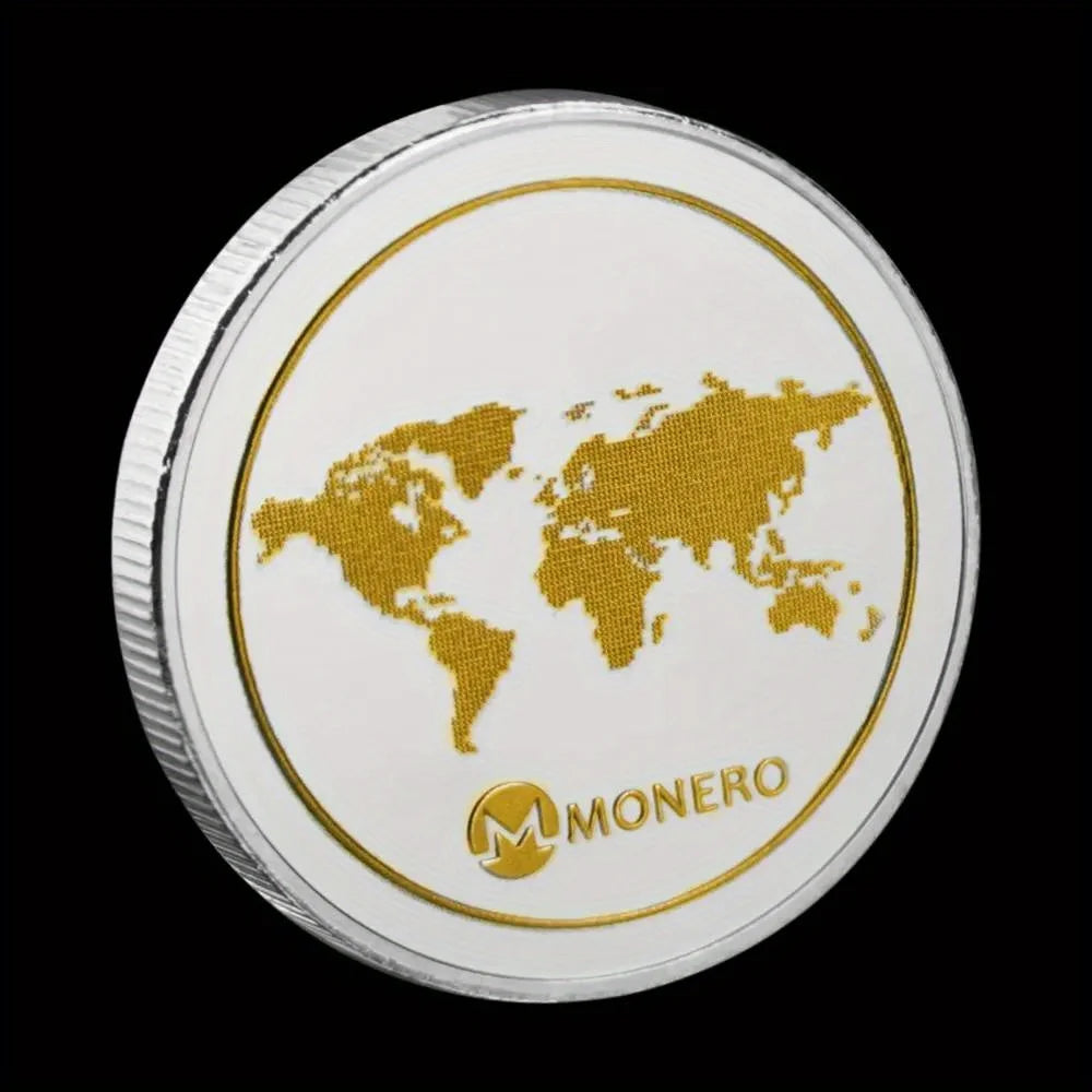 Monero Coin Cryptocurrency Coin Physical Crypto Collectible Gift Silvery Plated Coin Commemorative Coin 1331-Chinese Style Finds™