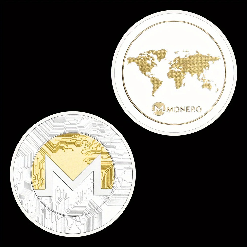 Monero Coin Cryptocurrency Coin Physical Crypto Collectible Gift Silvery Plated Coin Commemorative Coin 1331-Chinese Style Finds™